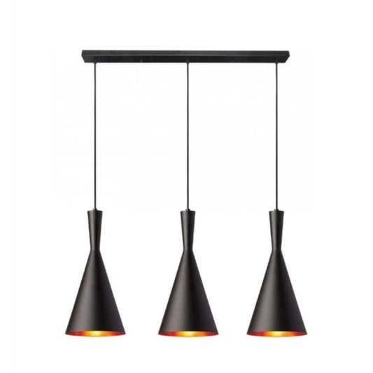 3in1 Cone Shaped Hanging Lamp in Rectangular Base