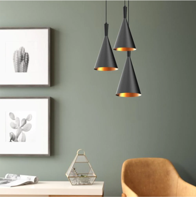 3in1 Cone Shaped Hanging Lamp