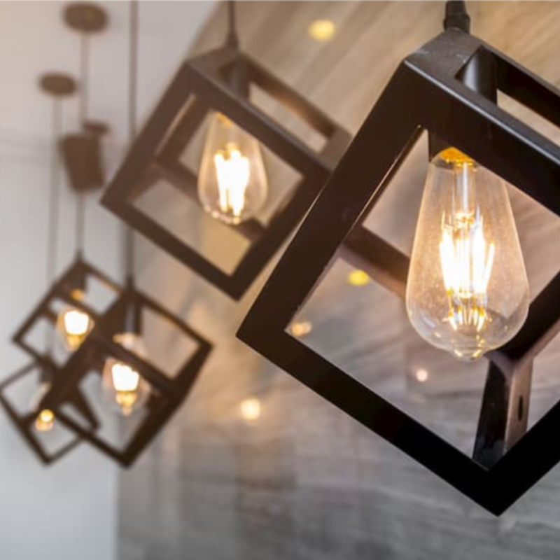 Single Square Hanging Lamp