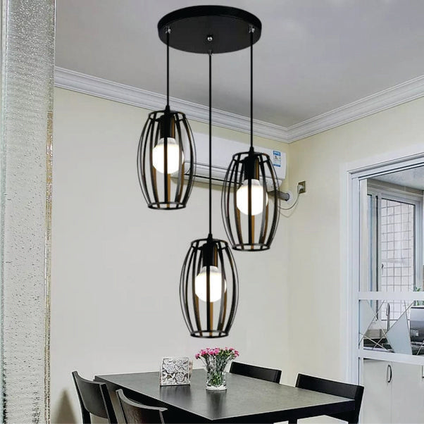 3in1 Drum shaped Hanging Lamp