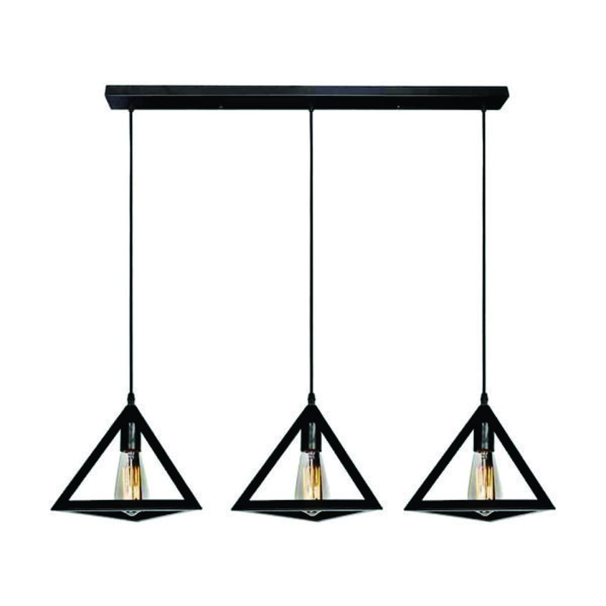 3in1 Triangle Hanging Lamp in Rectangular Base