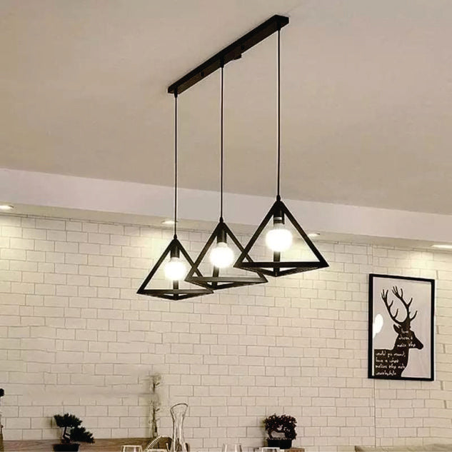 3in1 Triangle Hanging Lamp in Rectangular Base