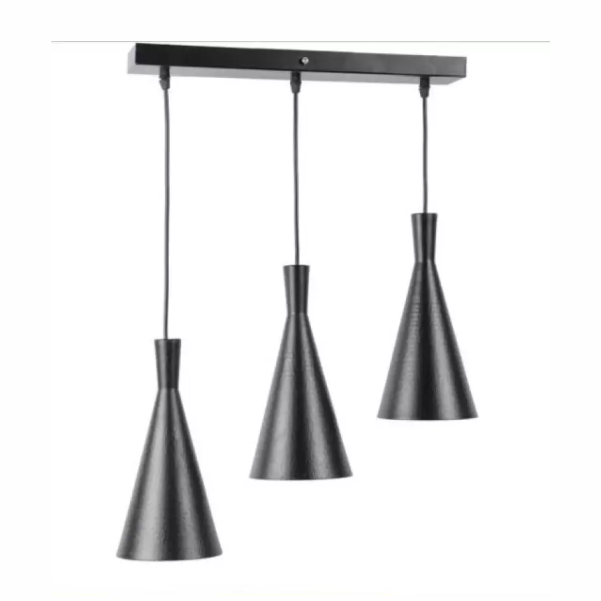 3in1 Cone Shaped Hanging Lamp in Rectangular Base