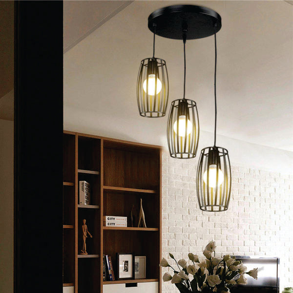 3in1 Drum shaped Hanging Lamp