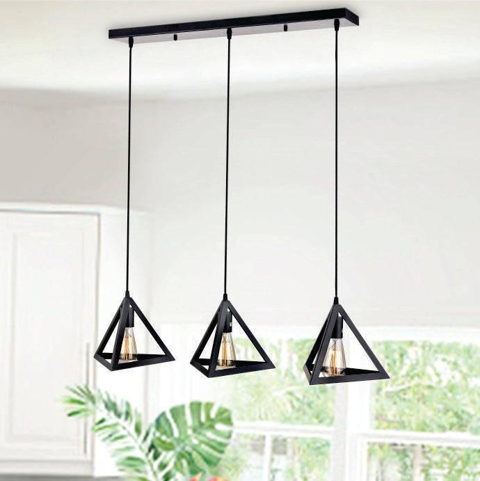 3in1 Triangle Hanging Lamp in Rectangular Base